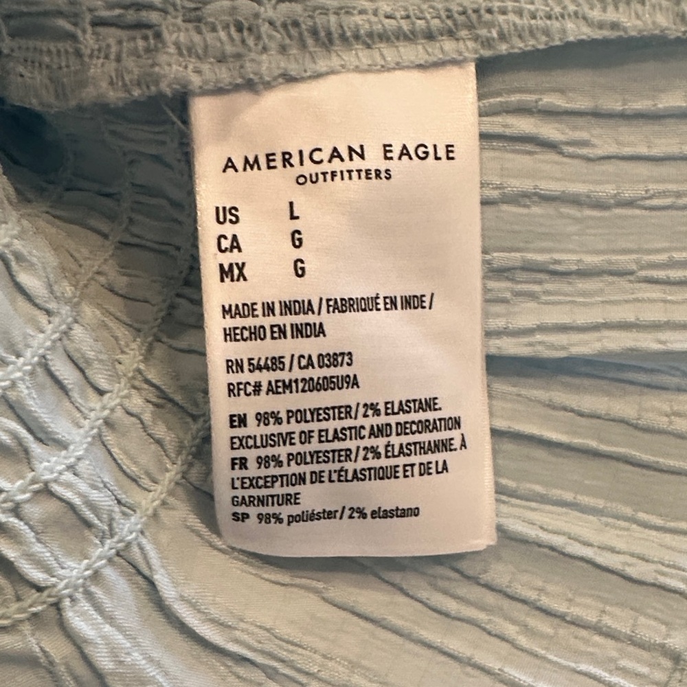 American Eagle Outfitters Light Blue Lace Trim Tank Top - Picture 6 of 6